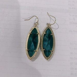 Kendra Scott drop earrings in dark green